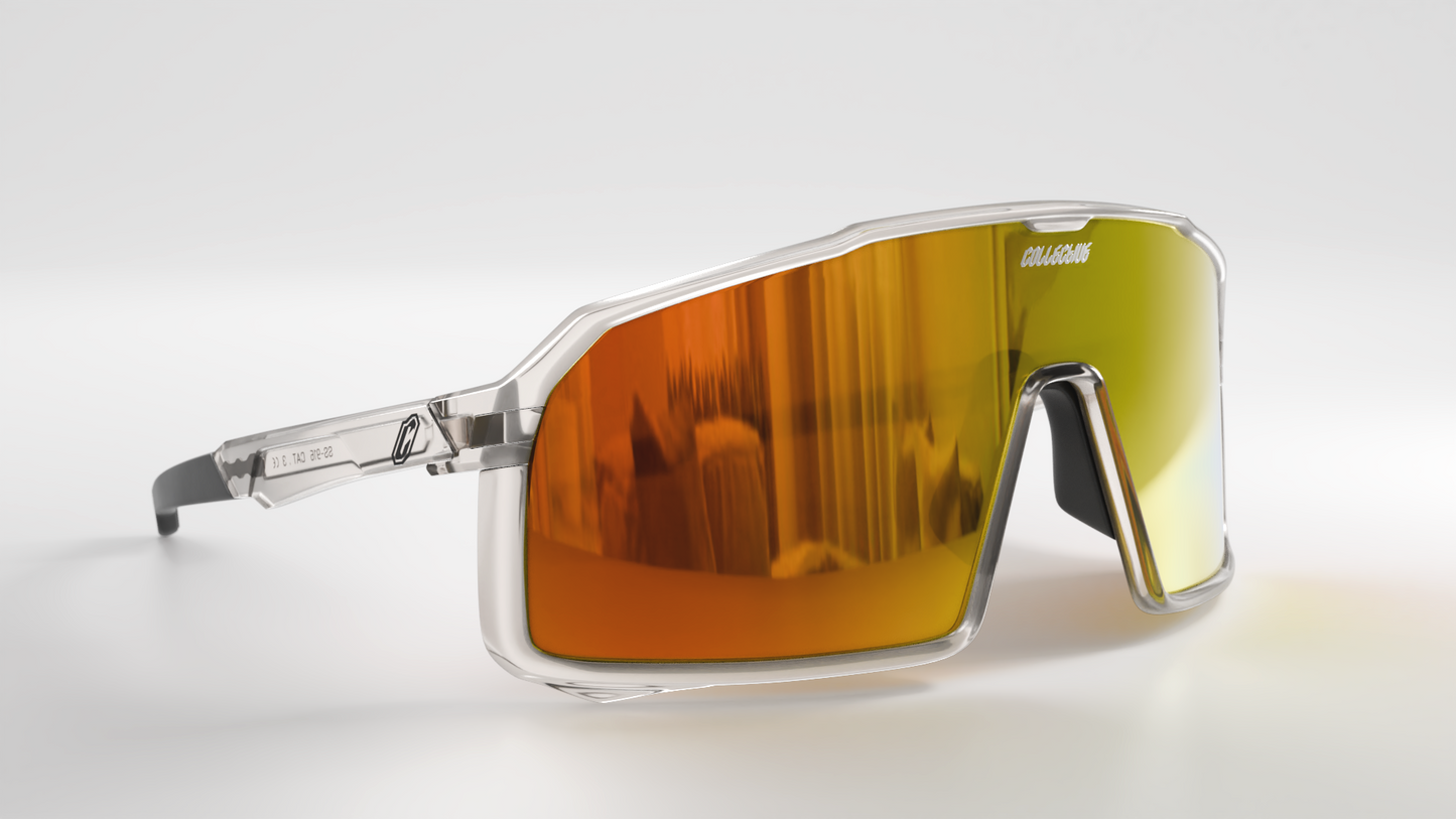 Collective Epsilon Sunglasses - Clear/Orange