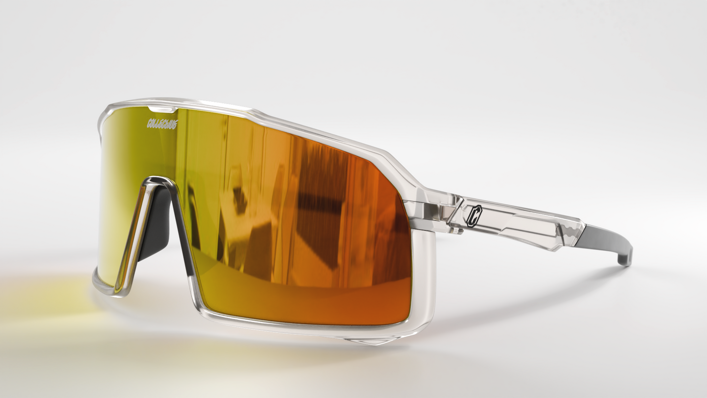 Collective Epsilon Sunglasses - Clear/Orange