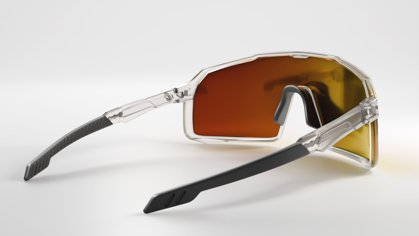 Collective Epsilon Sunglasses - Clear/Orange